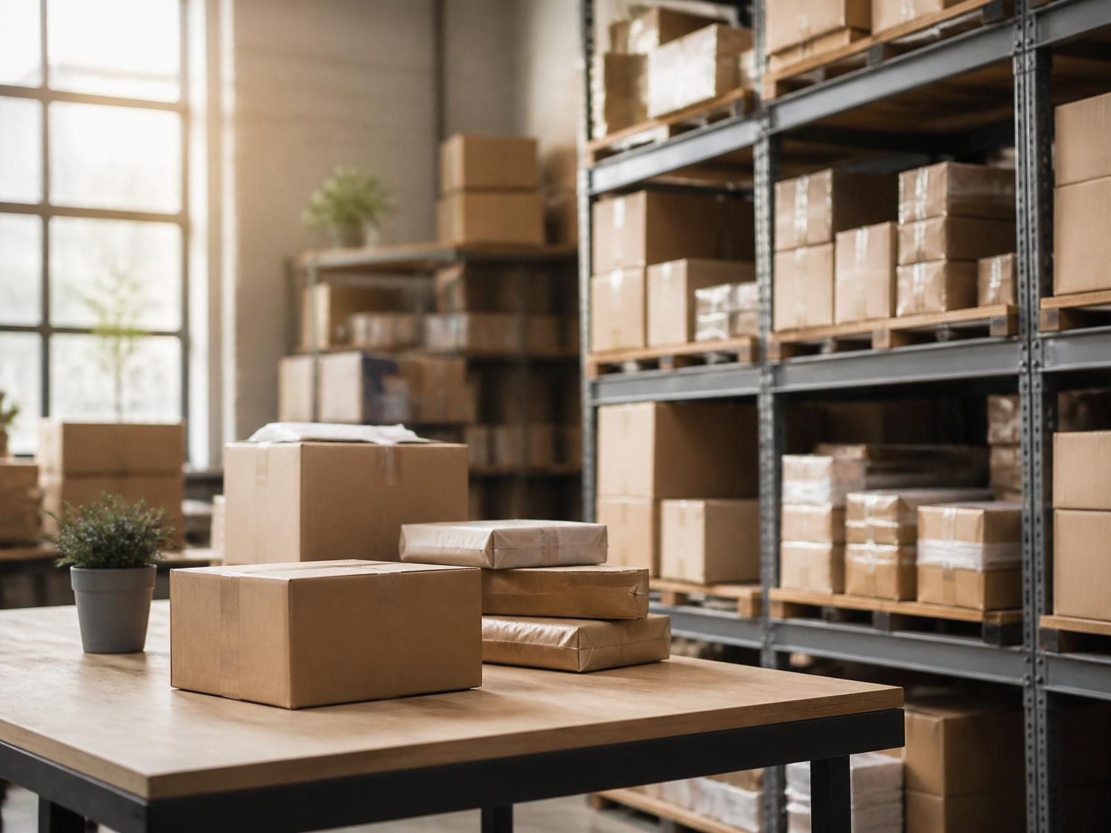 MWR distributiehub met pakketten klaar voor last-mile bezorging
